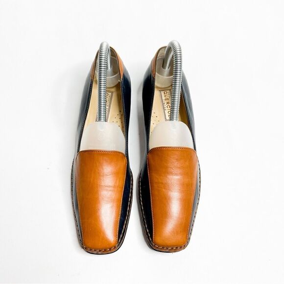 🍋 Quercioli • Authentic Women’s Two-Tone Handmade Leather Pumps Size 36.5 - Picture 4 of 8